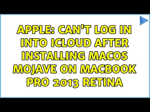 Apple: Can't log in into iCloud after installing macOS Mojave on MacBook Pro 2013 Retina