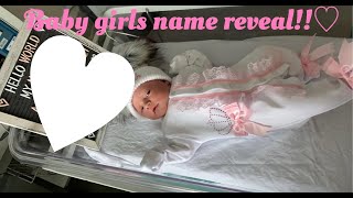 My Baby Girls Name Reveal! Caitlin Lang|Teen Mum
