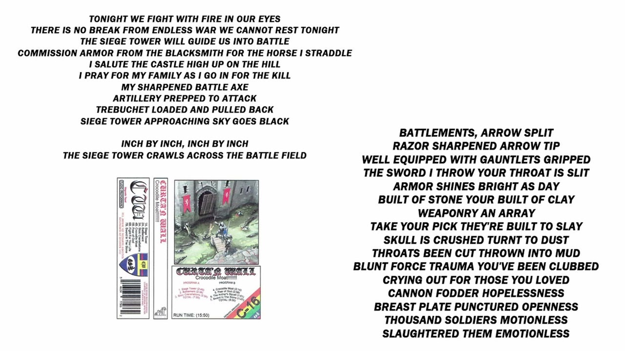 Curta'n Wall - Siege Tower (Lyrics)