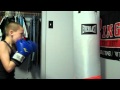 Taylor on heavy bag 2