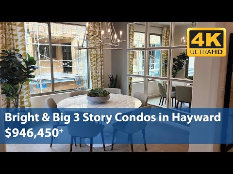 Bright and Big 3 Story Condos in Hayward, CA | $946,450+ | 2,119+ Sq ft | 4 Bed | 3.5 Bath