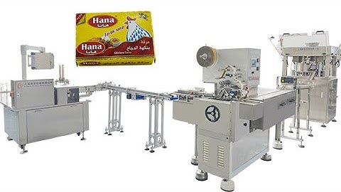 180pcs per minute chicken bouillon cube processing pressing wrapping box packing machine line