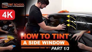 Window Tinting | How To Tint A Side Window (Part 1/3) | Half Peeling