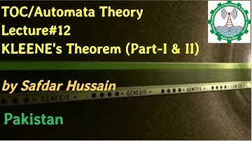 Automata Theory (Lecture#12) | KLEENE