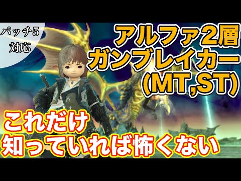 【FF14】オメガアルファ2層にガンブレイカー(タンクMT,ST)で挑戦【これだけ知っていれば怖くないタンク編 2021年版】