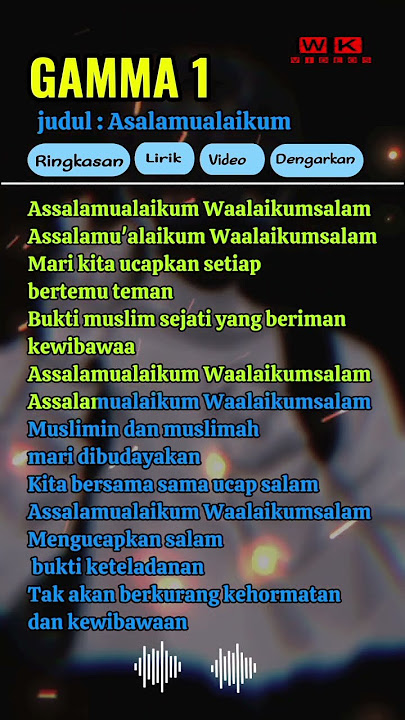 GAMMA 1  !! Assalamualaikum #liriklagu #shortvideo