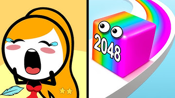 Save Her Vs Jelly Run 2048 😵‍💫🙎‍♀️🟪🟧 Max All Levels Android iOS Gameplay Ep 133