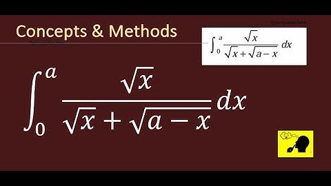 integrate 0 to a sqrt(x)/(sqrt(x)+sqrt(a-x)  |int_(0)^(a)(sqrt(x))/((sqrt(x)+sqrt(a-x)))dx=(a)/(2) |