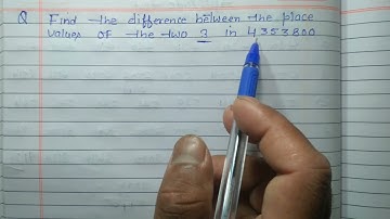 Find the difference between the place value of two 3 in 4353800