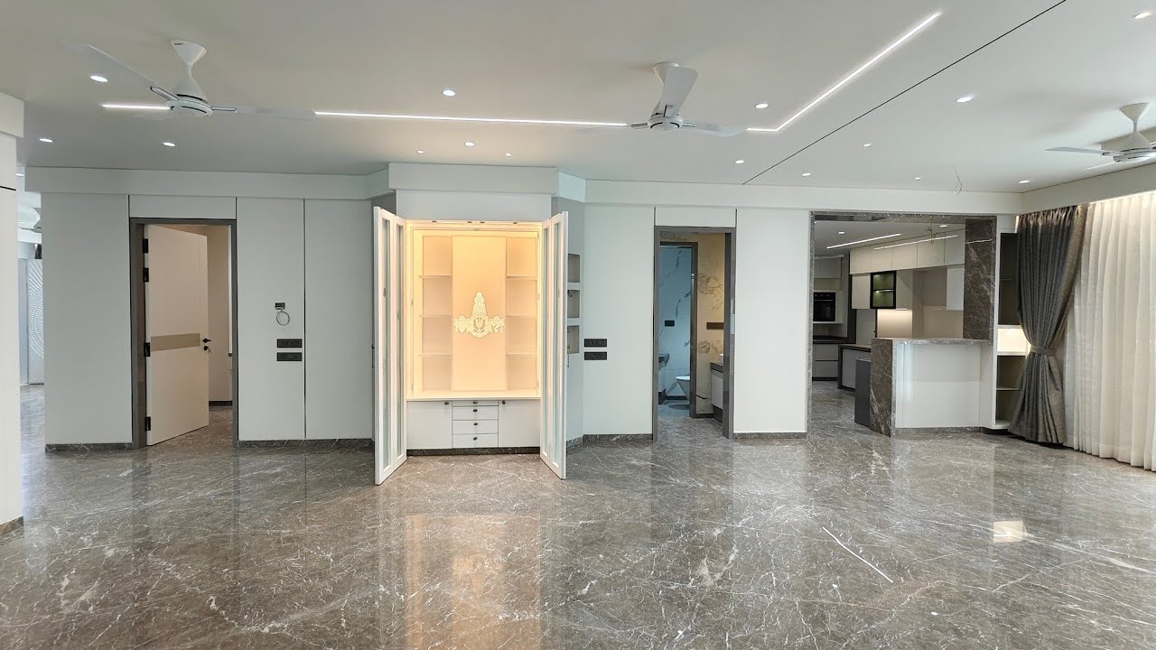 Jubilee hills luxury fully furnished Gated 4 BHK+home theatre flat for sale hyderabad elip property