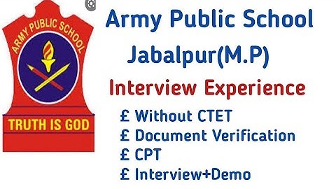 Army Public School Interview 28.03.2022/AWES/Crack Interview