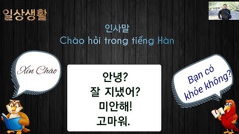 "Xin chào, cảm ơn trong tiếng Hàn là gì?" Những câu chào hỏi thông dụng nhất. #Mr.An