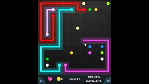 12 × 12 MANIA LEVEL 51 - FLOW GAME ON FACEBOOK Connect the dots
