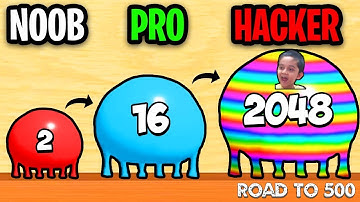NOOB vs PRO vs HACKER In BLOB MERGE 3D! || 2048+2048=?