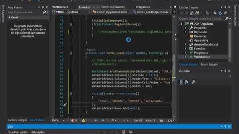 Datagridview İşlemleri ve MD5-SHA256 Şifreleme