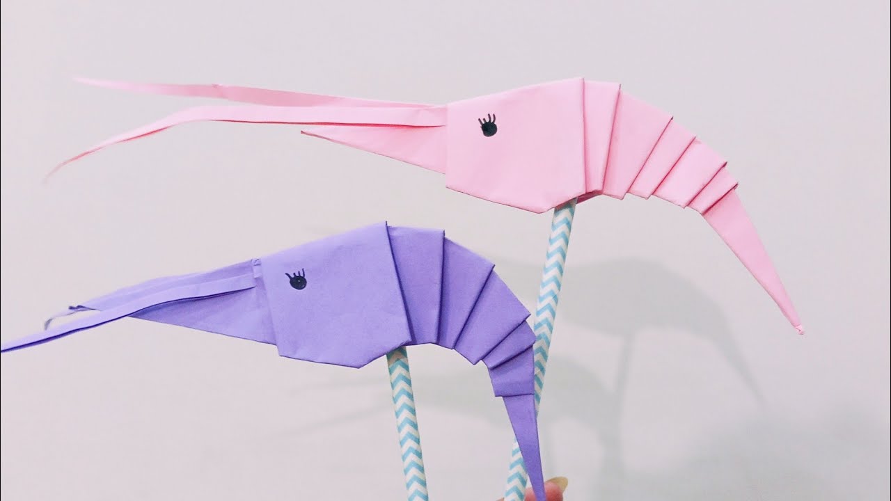 Origami shrimp/ prawn | Paper Craft / Diy/ origami