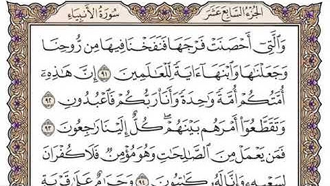 سورة الأنبياء من آية ٩١- ١٠٠ محمد ايوب