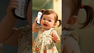 Baby Talking to Mama on Phone 😍 | Cutest Baby Conversation Ever #viral #shorts #trending ,#mama
