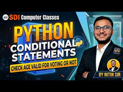 5. Check if the Given Age is Valid for Voting or Not || Python Conditional Statement Program #nit...