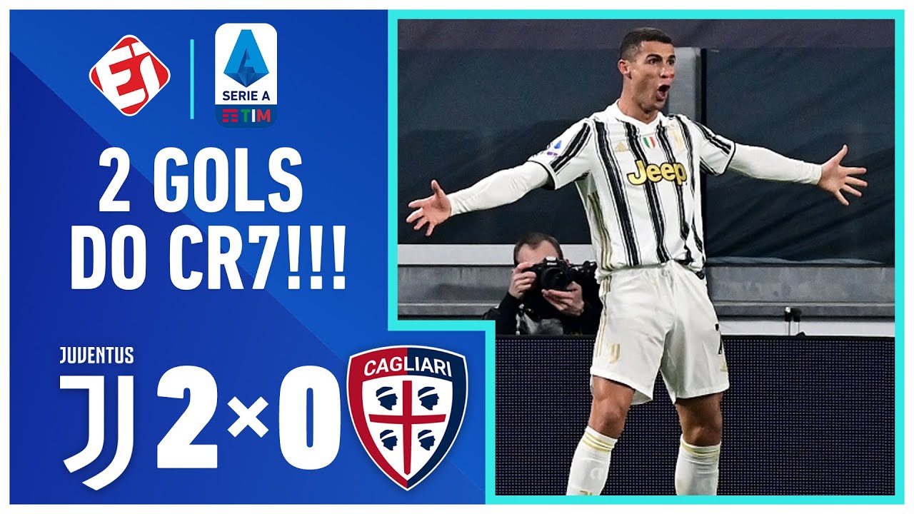 A BESTA ENJAULADA! CR7 faz 2 e garante a vitória no Italiano! JUVE 2×0 CAGLIARI – MELHORES MOMENTOS