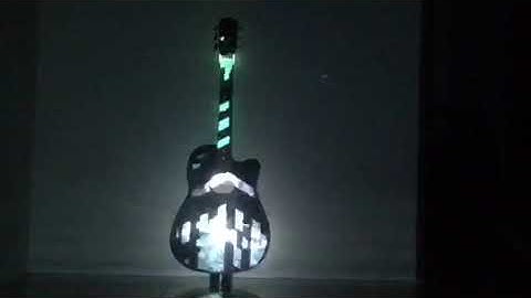 Spatial Augmented Reality (Projection Mapping) on Guitar