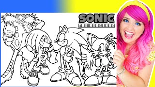 Coloring Sonic the Hedgehog, Knuckles, Tails & Eggman (Dr. Robotnik) Coloring Pages | Markers
