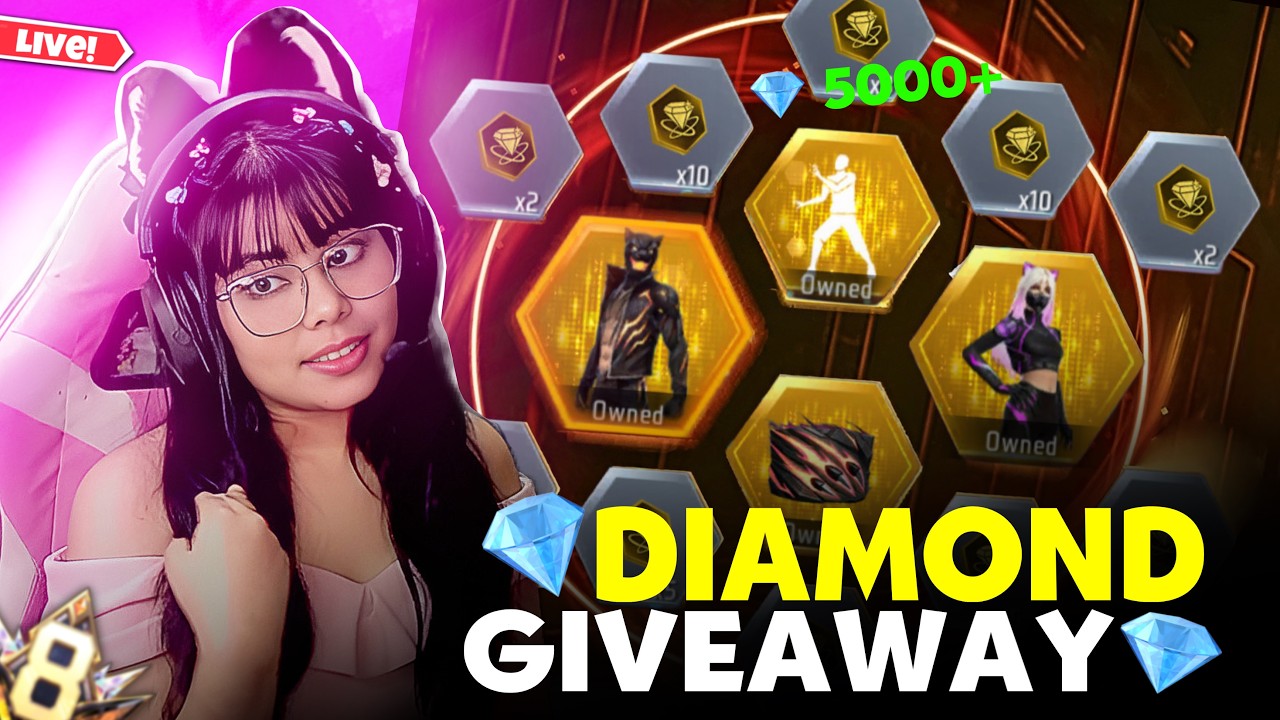 🔴FREE FIRE LIVE WITH RIYA AND 1 VS 4 GUILD TEST😎 