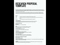 Research Proposal Template π
