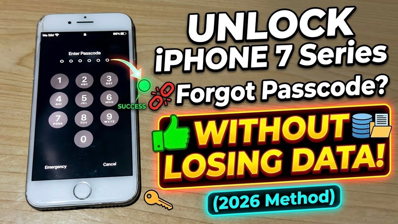 How To Unlock iPhone 7 Series Forgot Passcode Without losing data No PC ...