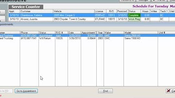 MaxxTraxx Auto Shop Software Video Lessons - Search for an Appointment