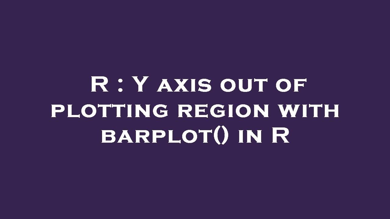 R : Y axis out of plotting region with barplot() in R - YouTube