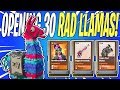 Opening 30 NEW Rad Event Llamas! New STW Event Loot First Look | Fortnite Save The World
