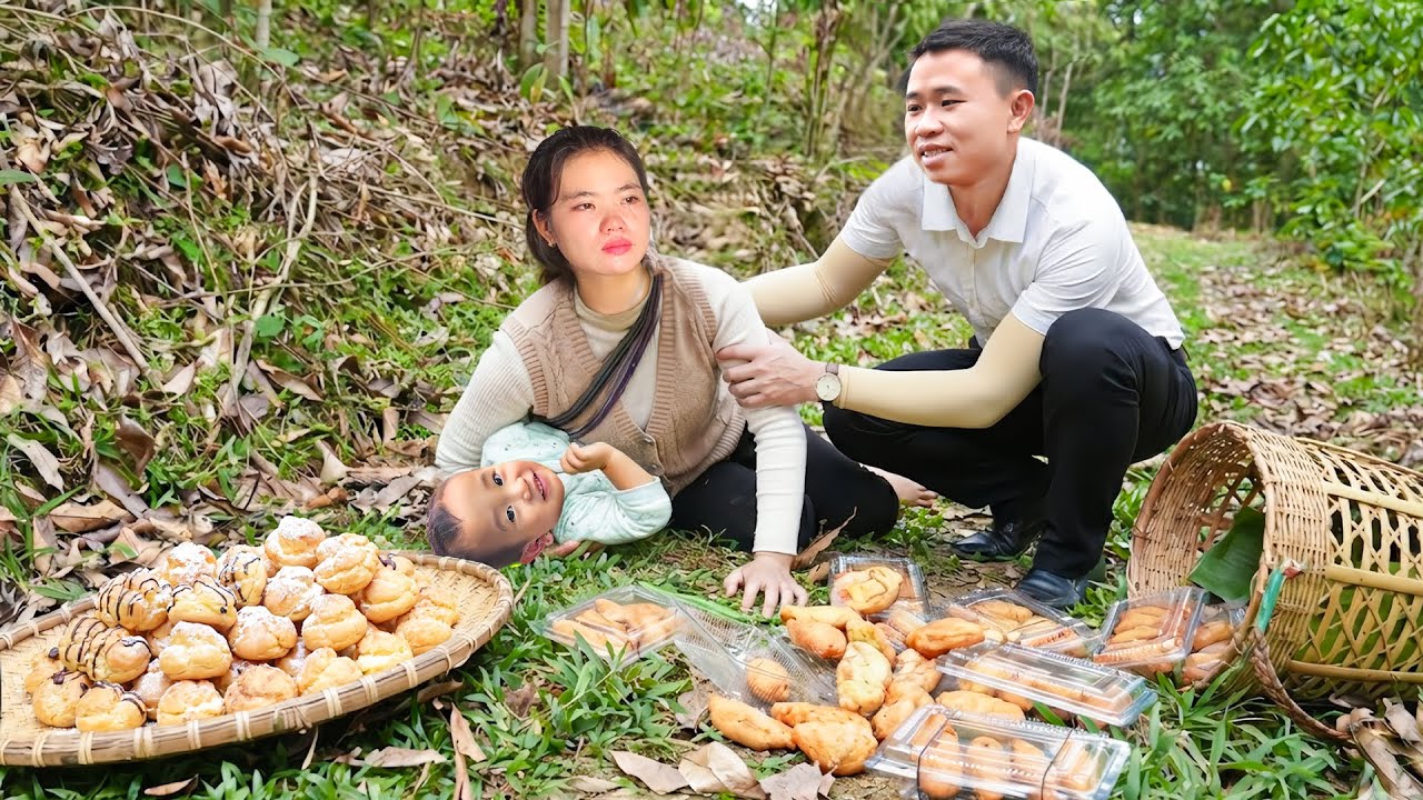 Making Meat-Filled Mandu to Sell with My Son – I Unfortunately Slipped on the Way to the Market