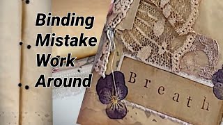 3 ways to work around a book binding mistake - junk journal style