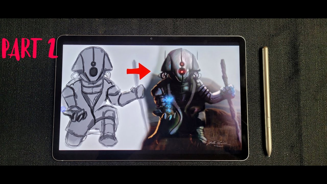 Part 2 Howto draw like this step by step. Samsung galaxy tab s7