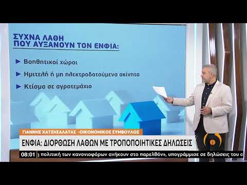 ΕΝΦΙΑ: Διόρθωση λαθών με τροποποιητικές δηλώσεις | 6/6/22 | ΕΡΤ