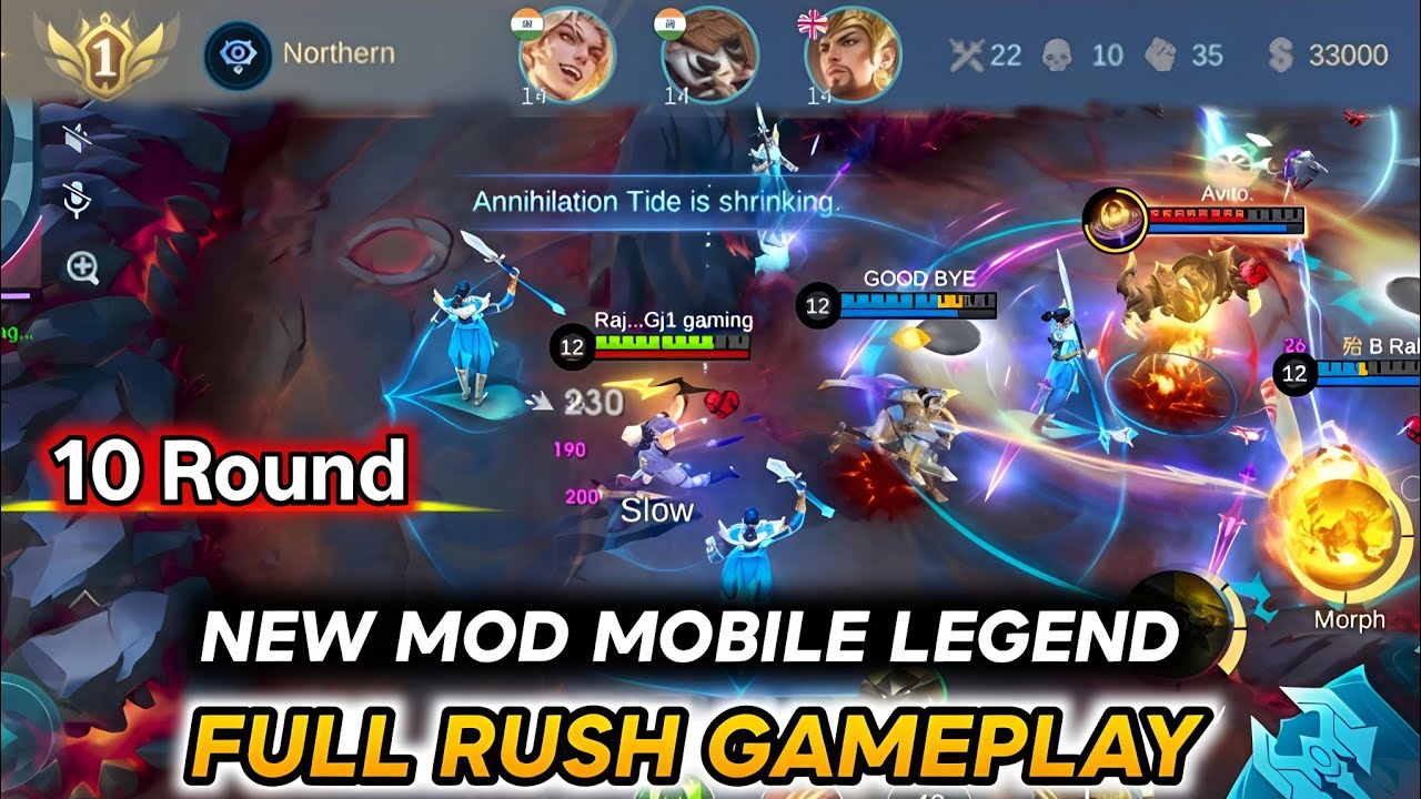 New mod Rush gameplay💥| 10 Round, 6 tim, challenge🔥| 