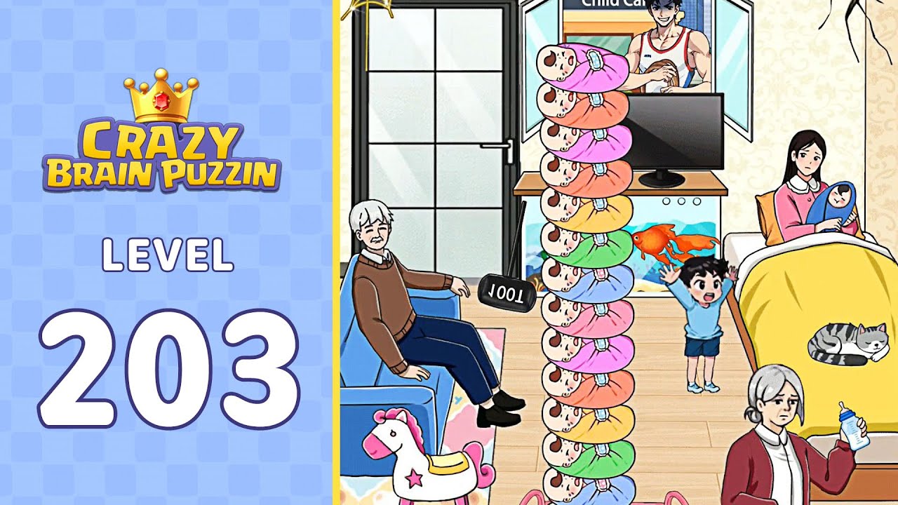 Crazy Brain Puzzle Level 203 Take kids - YouTube
