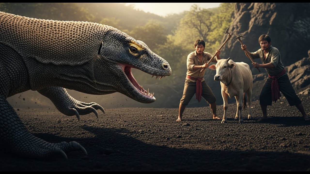 How Brave Heroes Fight Giant Komodo Dragon to Save an Autistic Cow – A True Story