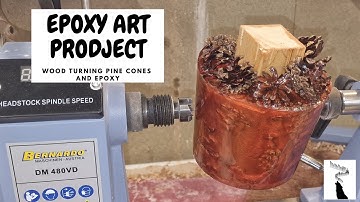 EPOXY RESIN ART - I cast pine cones from the garden in epoxy.