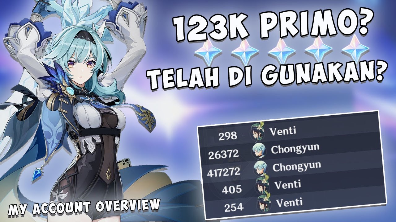 123.000 PRIMOGEMS! Perjalanan Akun Genshin Saya... | Genshin Impact