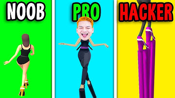 NOOB vs PRO vs HACKER In HIGH HEELS!? (MAX LEVELS!) | WOA Gaming