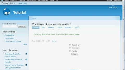 Beginner Drupal Tutorials: Polls