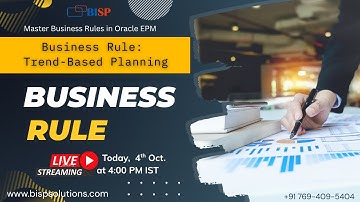 Oracle Planning – Business Rule: Trend-Based Planning | Oracle EPM Cloud