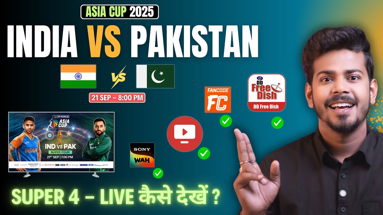 India vs Pakistan Super 4 Live - Ind vs Pak Asia Cup Live Kaise Dekhe ...