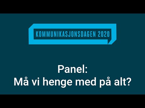 Panel: Må vi henge med på alt?