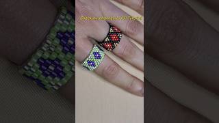How to make a Peyote ring 😉 #beadedring #parisabeading #peyote #beadingtutorial #shorts