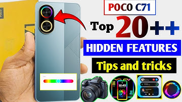 Poco c71 Top 20+ Hidden features | Poco c71 tips and tricks | Poco c71 all settings 
