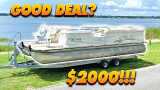 I Bought the BIGGEST and CHEAPEST Pontoon to Rebuild - Episode 1