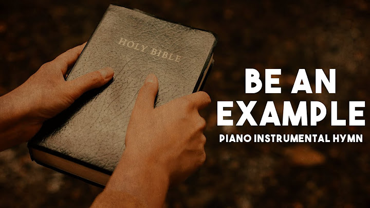 BE AN EXAMPLE - Joe Zichterman
